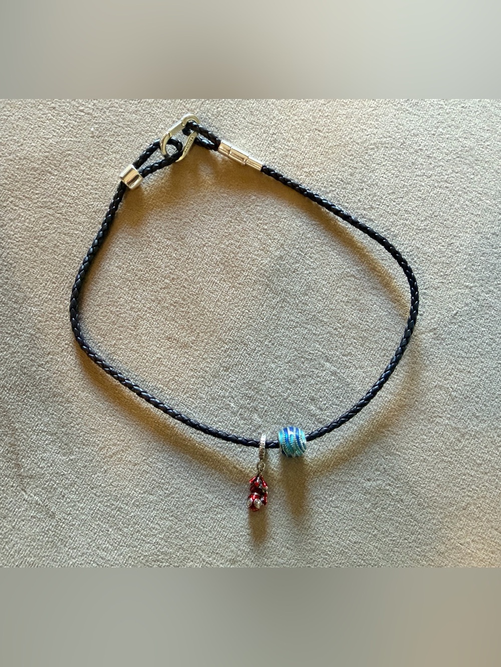 Leather Cord Necklace with BPamfora charms